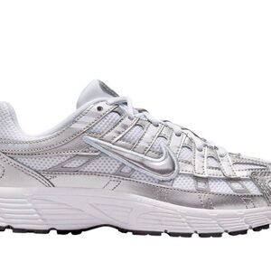 Nike Kids White and Silver Sneakers